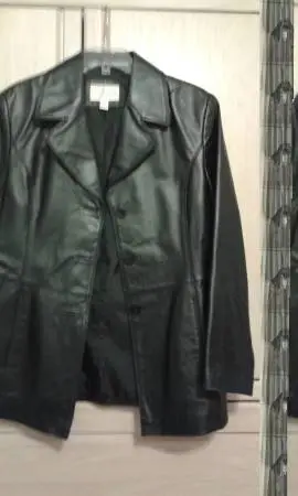 Black Leather Jacket - Ladies Size Large
