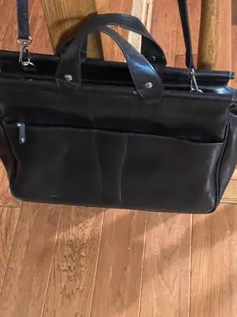 GORGEOUS BOSCA BLACK LEATHER BRIEFCASE