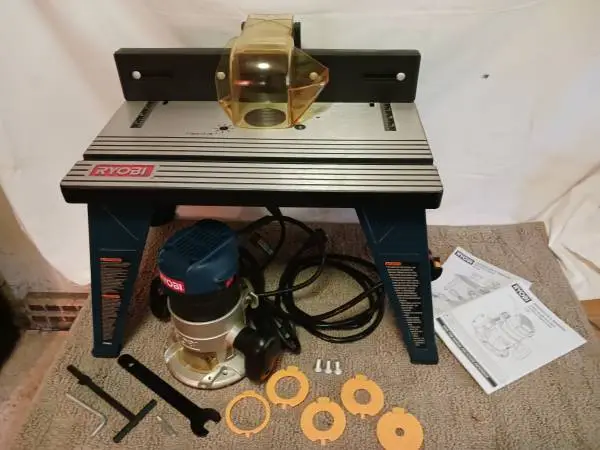 Ryobi Fixed Base Double Insulated Router & Table Combo Kit & 12 Piece Bit Set