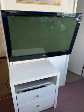 42 LG TV with DVD Player, Wall Mount & Table Stand