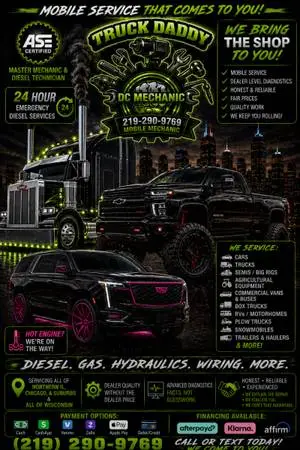 CERTIFIED DIESEL TECH / MOBILE MECHANIC - WE BRING THE SHOP TO YOU!