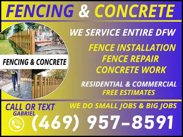 ❗❗✅AFFORDABLE FENCING ✅ CONCRETE WORK ✅ FENCE REPAIR ✅ FREE ESTIMATE