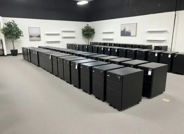 3 Drawer Mobile File Cabinets with Combo Lock