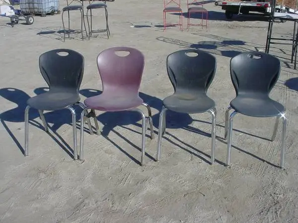 4 Childs stacking chairs