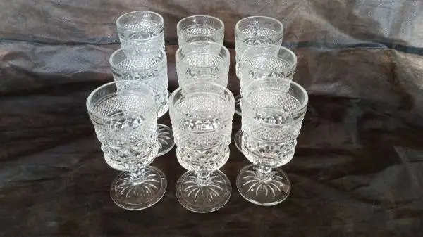 Set of 9 Vintage Wexford Stemware