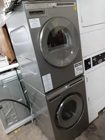 ★Asko 24 gray stackable front load washer and dryer set