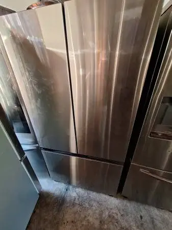 Samsung bespoke stainless refrigerator with auto fill pitcher