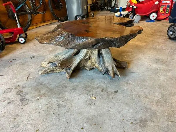 Custom made wood coffee table