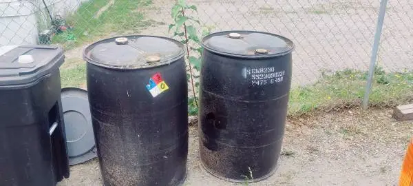 clean 55 gal poly drums