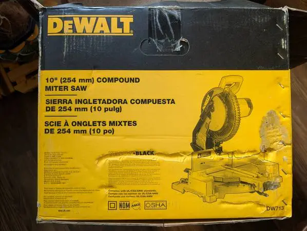 Dewalt 10 (254mm) Compound Miter Saw (DW713)