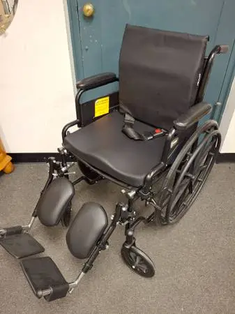 18 Seat Vinyl WHEELCHAIR + Elevating Leg Rests- Brand NEW!