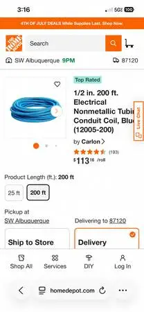Electrical nonmetallic tube