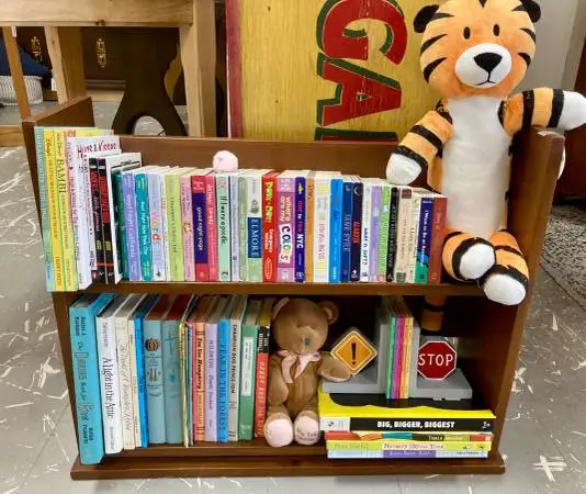 Short Mid Century Solid Wood Bookshelf
