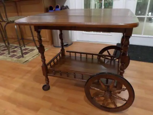 Antique Wooden Serving Cart
