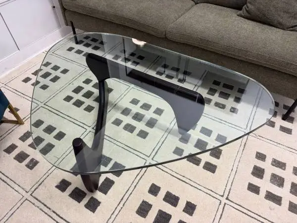 Triangle Glass Top Coffee Table