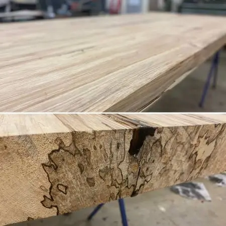 Spalted Alder massive dining table top