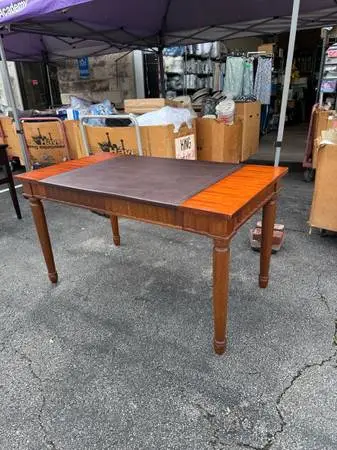Fluted Mahogany Desk From Luxury Riverwalk Hotel