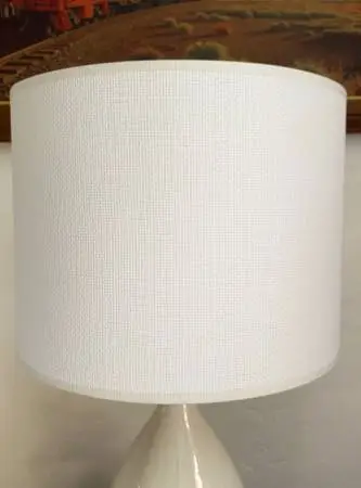 White Drum-Shaped Lamp Shade