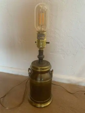 Small Milk Can Lamp Vintage