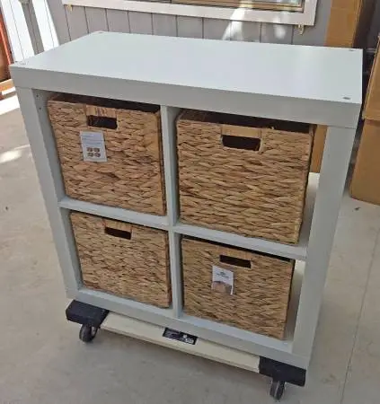 White Storage Basket Unit