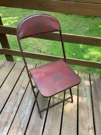 Set of four antique folding chairs