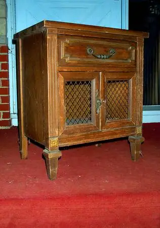 NIGHTSTAND End Table Vintage Storage Cabinet Bedroom Wood Furniture
