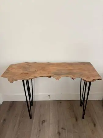 Live Edge console table locally made in Springfield, OR