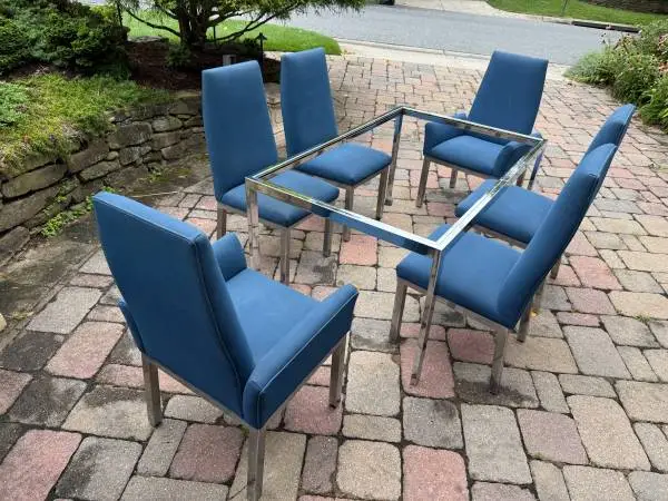 Mid-Century Modern Dining Chairs, upholstered