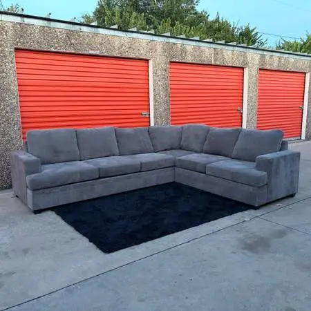Gray L-Shaped Sectional Couch -FREE DELIVERY!