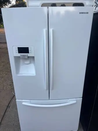 Clean white three door refrigerator will deliver