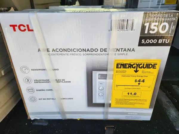 New In Box TCL 5000 BTU Window Air Conditioner 1/2 retail