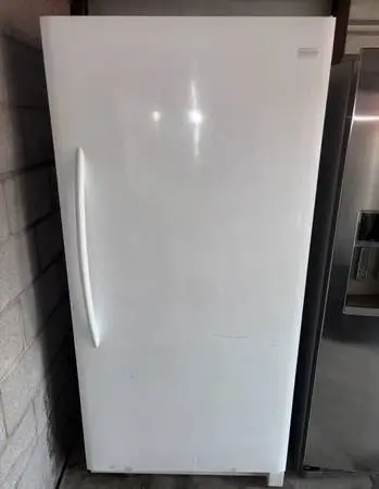 White Frigidaire Standing Freezer