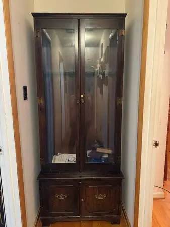 Custom Made Dark Wood Firearm Display