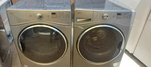 Whirlpool Steam Front Load Washer And Gas Dryer
