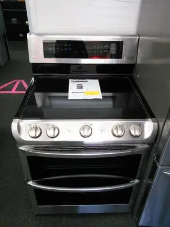 🐻😇 NEW LG ELECTRIC DOUBLE OVEN GLASS TOP STAINLESS RANGE STOVE