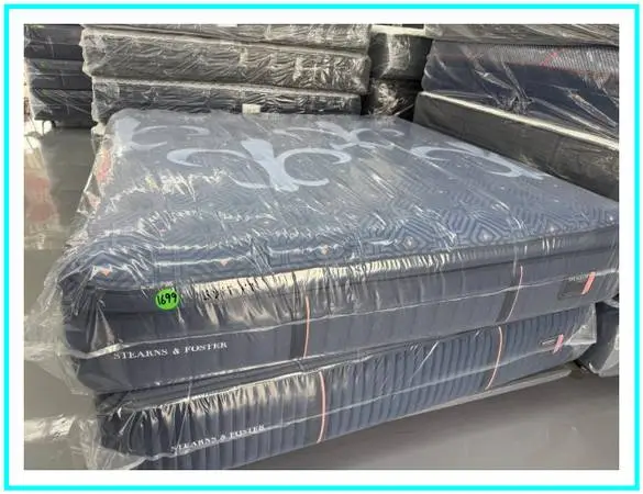 King Size Stearns & Foster Lux Estate Pillow Top Mattress Bed