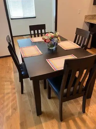 Dining Extension Table with Four Chairs