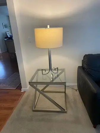 2 Brushes Nickel Lamps Like new