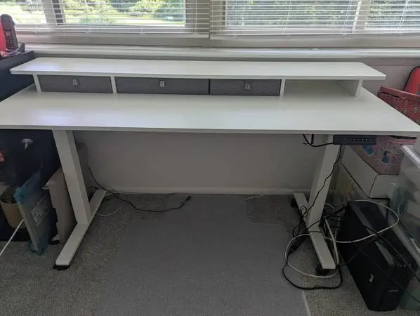 Height Adjustable Standing Desk with Drawers and Office Chair