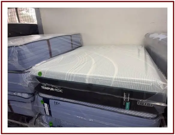 FULL SIZE TEMPURPEDIC PROADAPT (MEDIUM) HYBRID MATTRESS & BOX BED