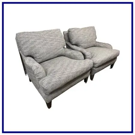 Crate & Barrel Essex Armchairs, Pair