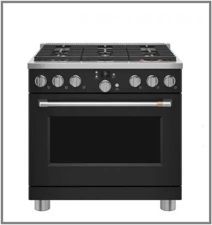 Café 36 Freestanding Dual Fuel True Convection Range Matte Black