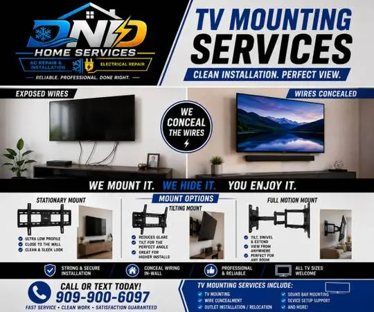Tv mount Hidden HDMi cables