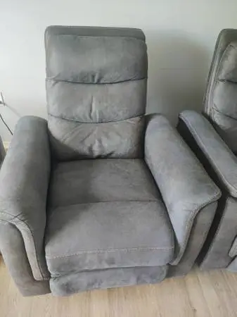 Forte Charcoal Swivel Manual Gliding Rocker Recliner