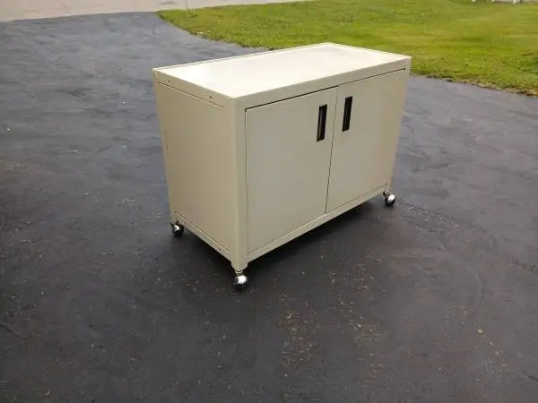 Heavy duty utility cabinet on wheels