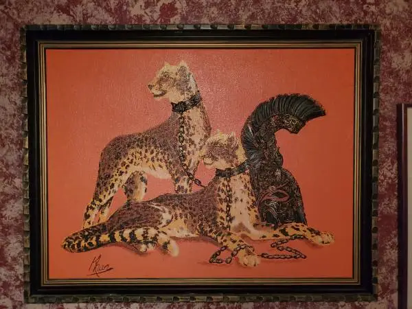 Mid Century Royal Cheetah Painting by Khan