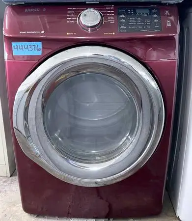 Samsung 7.5 Cu ft Electric Dryer In Burgundy, DV42H5200EF/A3, 444376