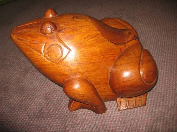 Hand Carved Teakwood Frogs with Storage - Reduced