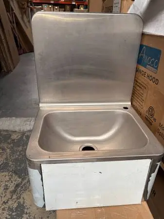 Commercial Stainless Steel Wall-Mount Hand Sink - No Faucet
