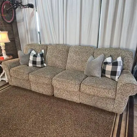 Lane Paisley Print Manual Reclining 4-Seater Sofa